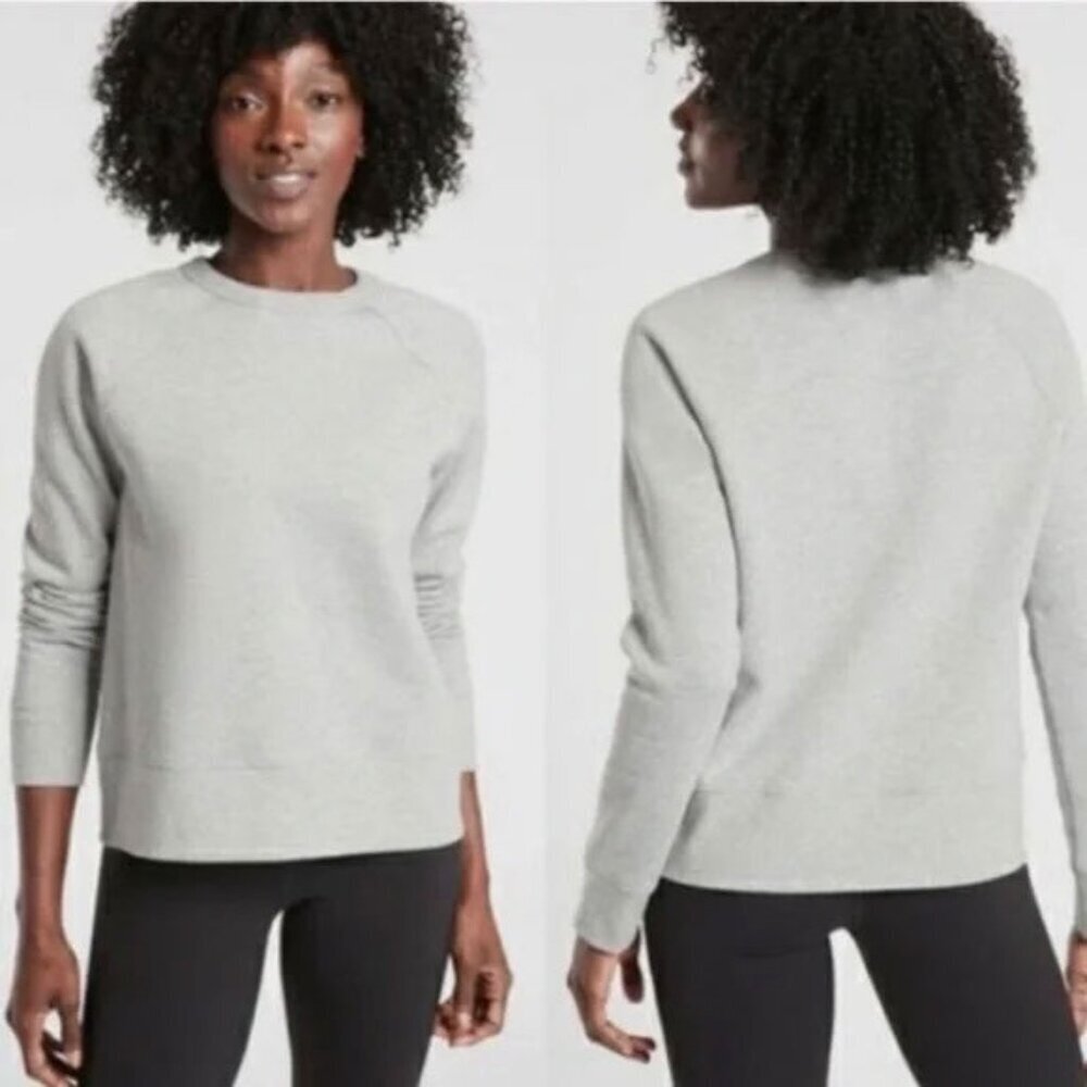 Athleta 24/7 Crew Sweatshirt Heather Gray Size Small